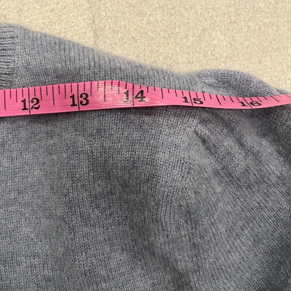 [XL]Veronica Beard Nelia Heather Blue Crewneck 100 Cashmere Sweater - Picture 9 of 13